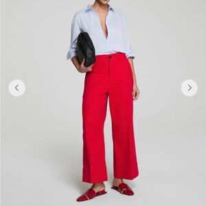SPANX Vibrant Red Wide-Leg Pants